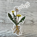 Dandelion Roots Diecut Sticker