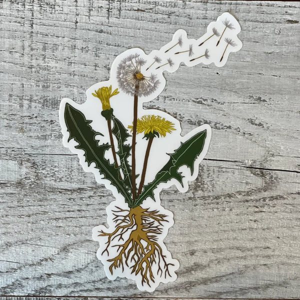 Dandelion Roots Diecut Sticker