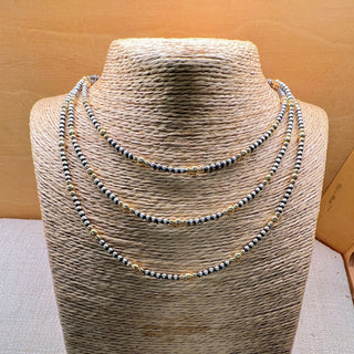 Navajo Pearl Necklace with Gold Accents