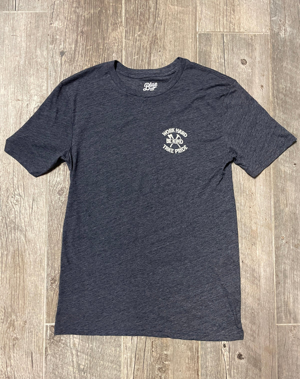 Barnwood Living Crew T-Shirt - Work Hard, Be Kind, Take Pride