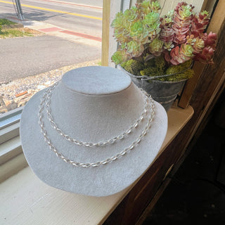 Sterling Silver Paperclip Necklace