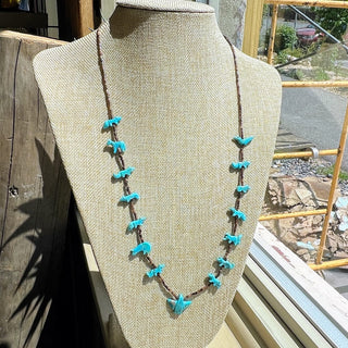 Carved Fetish Beaded Necklace