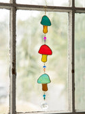 Stained Glass Suncatcher Mobile - Mushroom