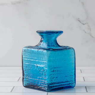 Buy turquoise Blenko - Strata Block Bud Vase