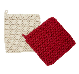 Buy white Christmas Crochet Pot Holder Set