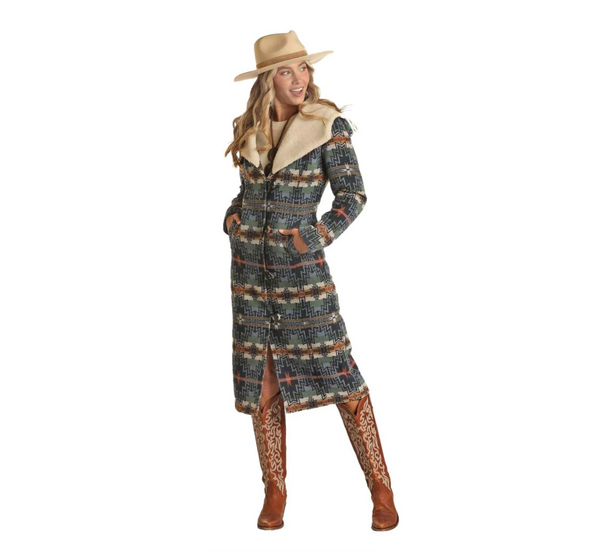 Powder River - Aztec Long Wool Coat