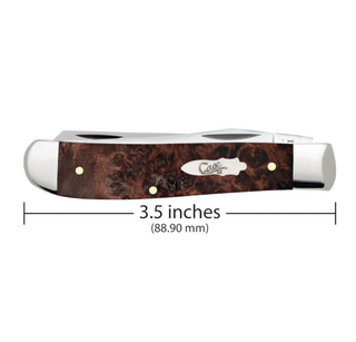 Case® - Smooth Brown Maple Burl Wood Mini Trapper #64062