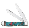 Case® - Cardinal Embellished Smooth Natural Bone with Color Wash Trapper  #39159