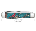 Case® - Cardinal Embellished Smooth Natural Bone with Color Wash Trapper  #39159