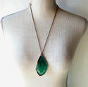 Copper Agate Necklace- Green