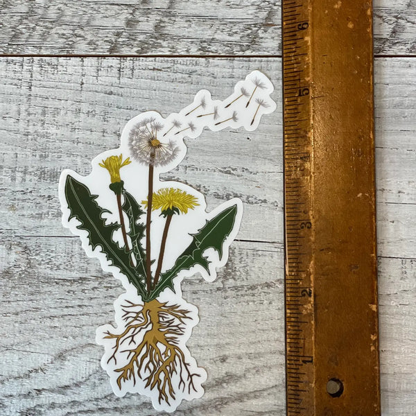 Dandelion Roots Diecut Sticker