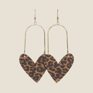 Spotted Leopard Sweetheart Earrings