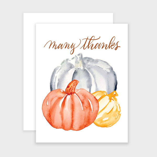 Many Thanks Pumpkin Folded A2 Card