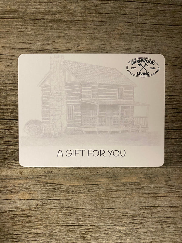 Barnwood Living Gift Cards for Gift Giving