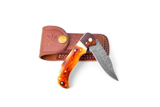 Damascus Steel Pocket Knife TF-070
