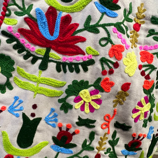 Embroidered Handbag - Tan