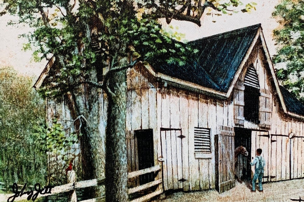 The Horse Barn - Johnny Jett Canvas Print