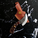 Carbon Steel Black Walnut Skinning Knife by Titan BR-001