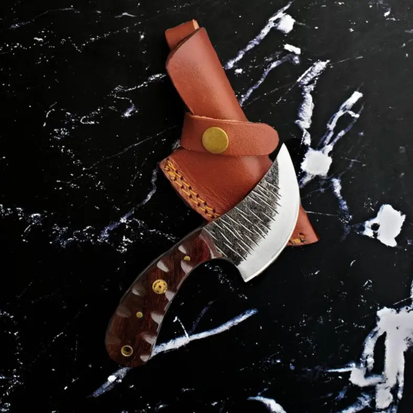 Carbon Steel Black Walnut Skinning Knife by Titan BR-001