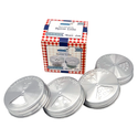 4 Pack Stainless Steel Spice Lids for Mason Jars