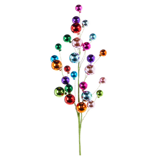 31" Multicolor Ball Ornament Spray