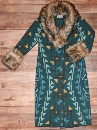 Tasha Polizzi -  Everest Blanket Coat - Peacock