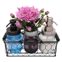 Galvanized Metal Flower Organizer Frog Lid For Mason Jars