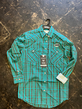 Panhandle Men's - Long Sleeve Snap - Turquoise