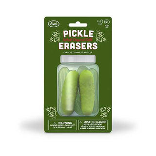 Jar filled with Pickle Erasers