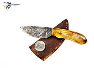 Damascus Blaze Neck Knife - Titan TD-200