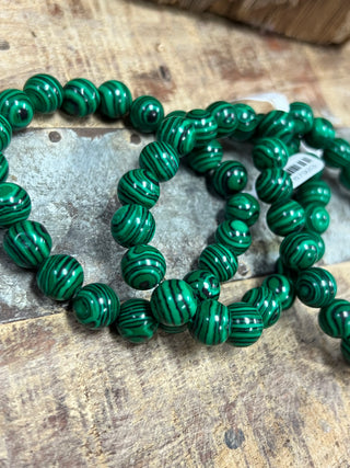 Ceramic Beaded Bracelet - Green + Black