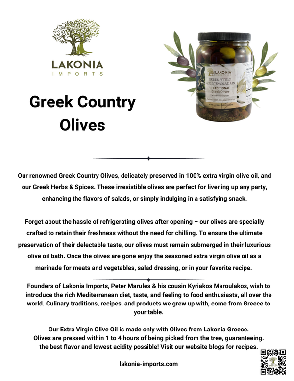 Greek Country Olive Mix – 1/2 gallon