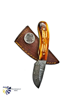 Damascus Blaze Neck Knife - Titan TD-200