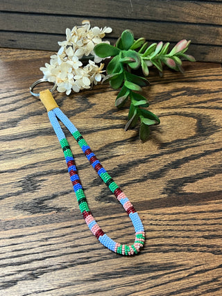 Handmade Beaded Key Fobs - Multi Natural Color