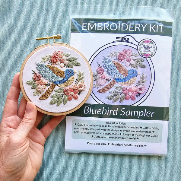 Bluebird Sampler Beginner Hand Embroidery Kit (Copy)