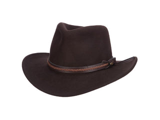 Buy chocolate Buffalo Wool Felt Outback Hat