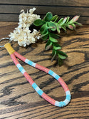 Handmade Beaded Key Fobs - Pink + Teal