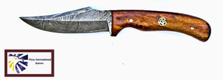 TD-177 Damascus Steel Skinner Knife,Rosewood Grip By Titan