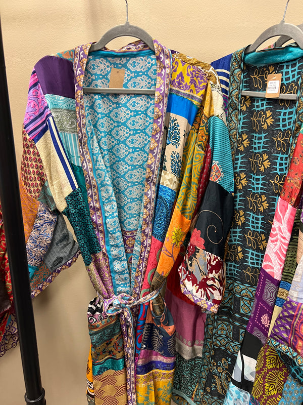 Silk Sari - Reversible - Colors Vary - Short