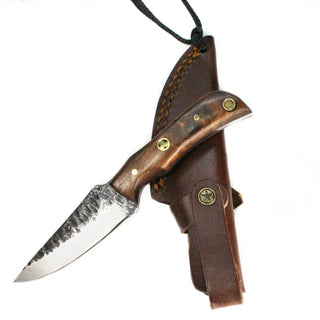 E3 Carbon 1080 Neck Knife with Forged Scales, Mini /Rosewood
