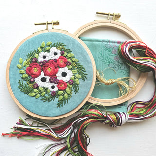 Festive Flora Holiday Embroidery Kit