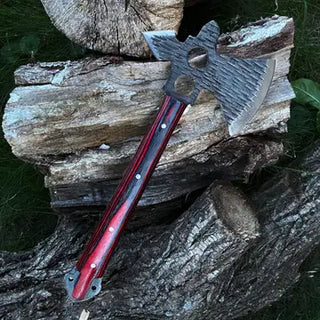 Hand Forged Carbon Tomahawk TK-010 Red