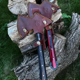 TK-010 Black Hand Forged Carbon Tomahawk