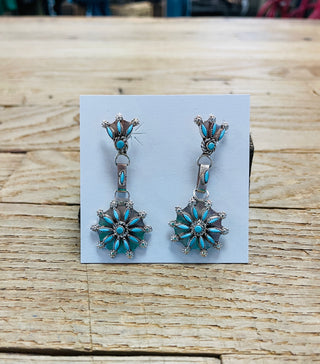 Silver Pearl Ranch -  Sterling Silver and Turquoise Earrings
