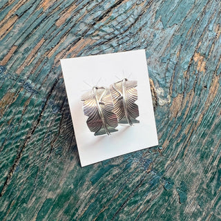 Sterling Silver Feather Earrings