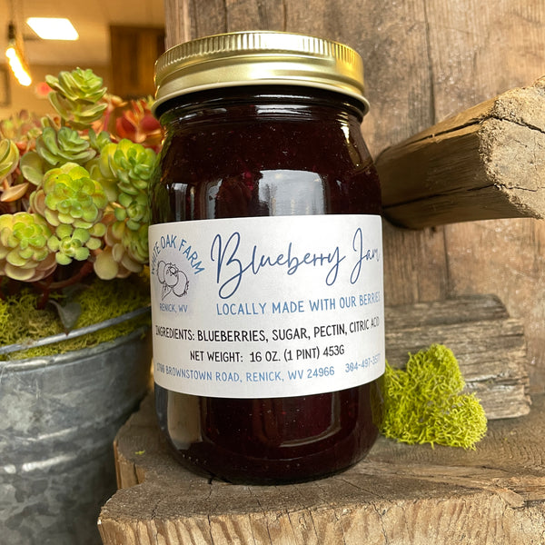 Locally Made Blueberry Jam - White Oak Farm - Renick, West Virginia