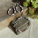 Navajo Pearl and Peruvian Pink Opal Toggle Bracelet