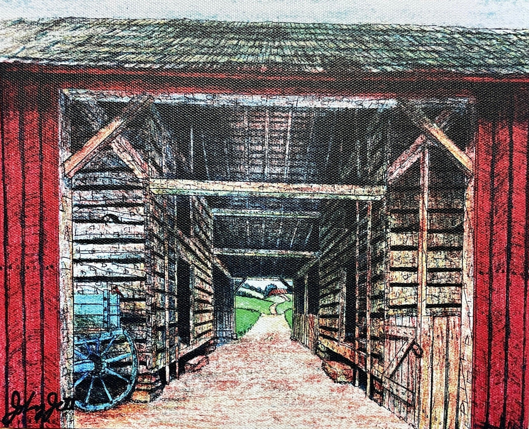 Johnny Jett 8x10 Canvas Art Print Barnwood Living