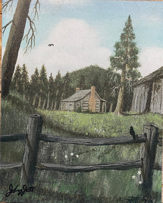 Blackbird on a Fence - Johnny Jett Canvas Print