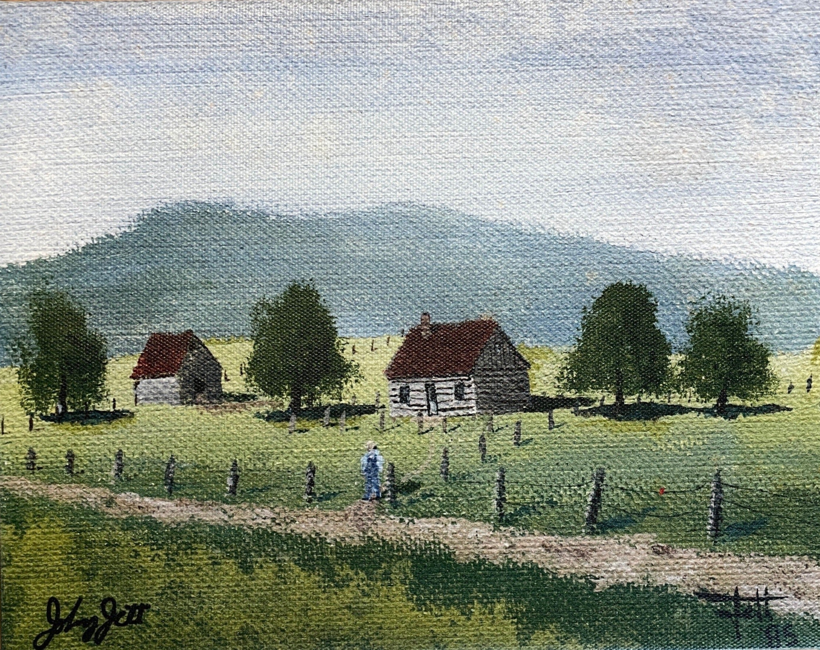 Johnny Jett 8x10 Canvas Art Print Barnwood Living